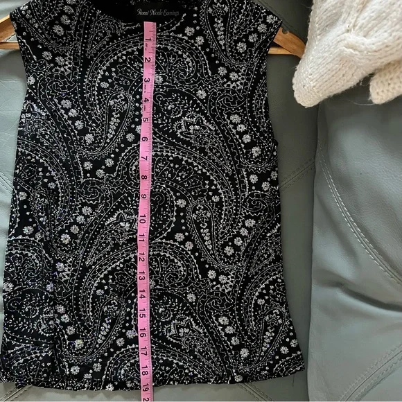 RONNI NICOLE EVENINGS Shimmery STRETCH Holiday GLITTER Slinky SPARKLING Top M - Picture 8 of 13